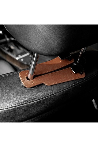 Kangvka Araba Sandalye Arka Çift Kanca - Çift Fonksiyonlu Telefon Tutucu Ve Saklama, Yumuşak Silikon, Siyah Tek Adet