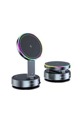 Willowhaven Siyah K3 Kablosuz Sarjli Gelistirilmis Vakumlu Manyetik Arac Telefon Tutucu Super Guclu Emisli Evrensel