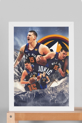 Nikola Jokic Çerçeveli Tablo - Denver Nuggets Nba Posteri Tablo