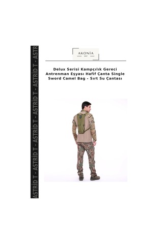 Astrid T Delux Serisi Kampçılık Gereci Antrenman Eşyası Hafif Çanta Single Sword Camel Bag - Sırt Su Çantası