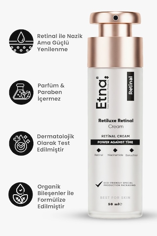 Etna Pharma Retiluxe Kırışıklık Ve Yaşlanma Karşıtı, Aydınlatıcı, Anti-aging Retinal Krem 50 Ml