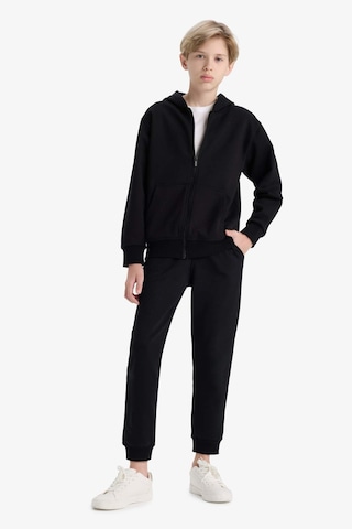 Defacto Erkek Çocuk Kapüşonlu Basic Düz Okul Fermuarlı Sweatshirt X7382a625wnbk81 Siyah