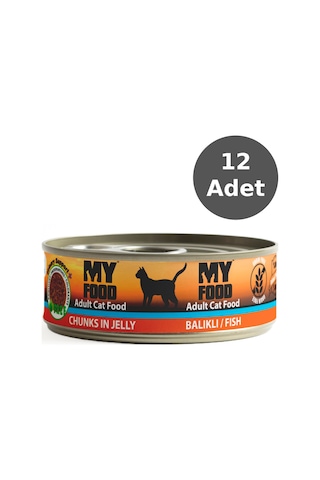 My Food Jöleli Parça Etli Yetişkin Kedi Yaş Maması Balıklı 12 x 100 G