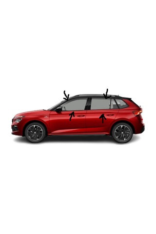 Skoda Kamiq 2019 Tamtur 10 Parça Krom Cam Çıtası