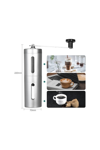 Wezone Elle Döndürülür Fincan Kahve Değirmeni, Farklı Eşik Ayarları İnce-orta-kalın İle Elle Zeytinyağı, Biber, Baklagiller Değirmen Diğer