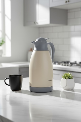 Bernardo Grandio Çelik Termos Krem 2 Litre Krem