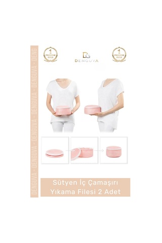 Yıkamatorbası Hassas Çamaşır Koruyucu Fermuarlı Kaliteli Sütyen Yıkama Torbası 2'li Paket 20x15cm Çok Renkli