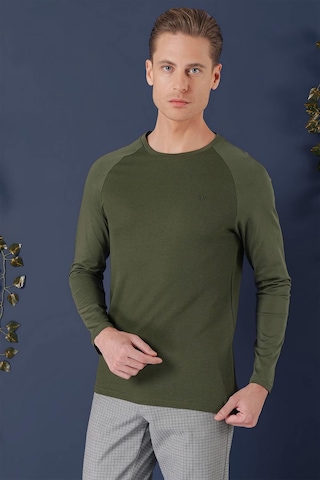 Efor Ts 872 Slim Fit Haki Spor T-shirt Haki