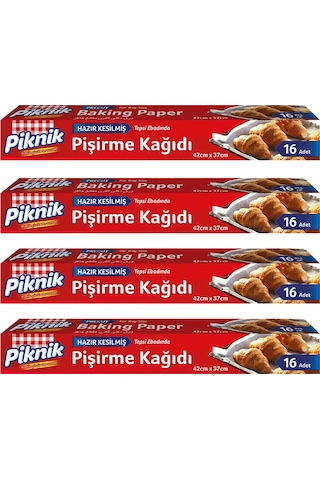 Piknik Pişirme Kağıdı Kesilmiş 4 x 16'lı 42 x 37 CM