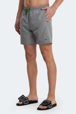 Slazenger Reno 2 Li Set Erkek Cepli Deniz Şortu Şort Gri - Kırmızı
