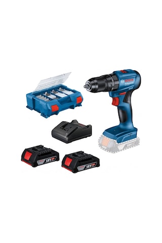 Bosch GSB 185 +2x 2.0 Ah + 82 Parçalı Aksesuar Seti Profesyonel Set - 0615990N2P