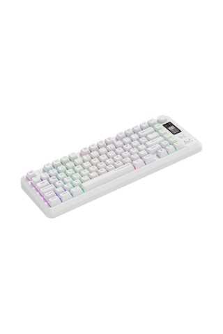Rampage Rm-k87 Zeron Beyaz 2.4g + Bt Wireless Rgb Aydınlatmalı Q 75 Membrane Gaming Oyuncu Klavye