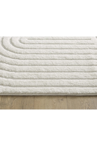 Mariesse Home Elit Bukleli Yumuşak Peluş Post Shaggy Çocuk Odası Oturma Odası Salon Mutfak Halısı 0635a Krem