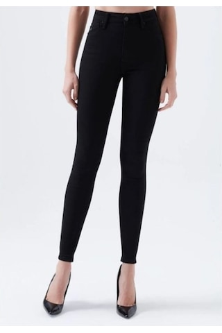Simsiyah E.x.t.r.a Black Skinny Jeans Kot Solmaz Toparlayıcı Okul Pantolonu Siyah