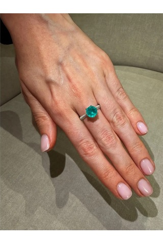 Serebro 925 Proby/ Kol'co Parabola 396872237 Yeşil