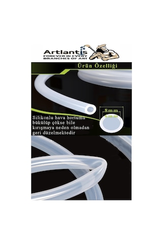 Silikonlu Şeffaf Akvaryum Hava Hortumu 3 M İç Çap 4 MM Dış Çap 6 MM Deney Fıskiye Kauçuk Hortum Yağ Hava Pompa Borusu