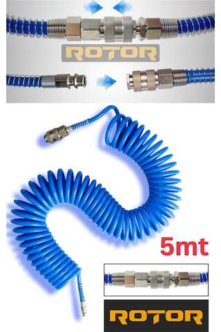 Pu0508 5x8x5 Kompresör Spiral Hava Hortumu 5mt
