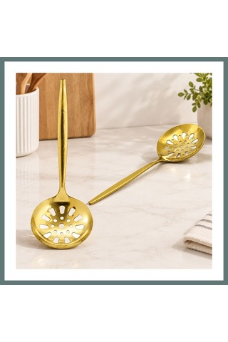 Ventra Metal Altın Servis Kevgir 27 Cm Ventra