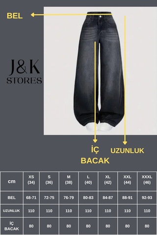 J&kstores Baggy Salaş Pocket Bol Paça Retro Görünümlü Jean Pantolon Gri