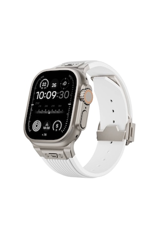 Apple Uyumlu Watch Ultra 1 / 2 49mm Kordon Klipsli Spor Görünümlü Silikon Kordon 113