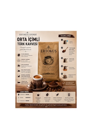 Orta İçimli Türk Kahvesi 100 Gr Orta Kavrulmuş Taş Değirmende Öğütülmüş - 892134750 Diğer