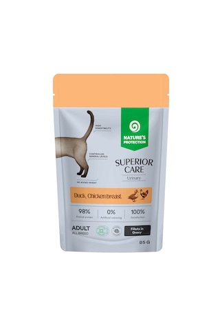 Nature S Protection Superior Care Urinary Ördekli & Tavuk Göğüslü Sos İçinde Yaş Kedi Maması 85g