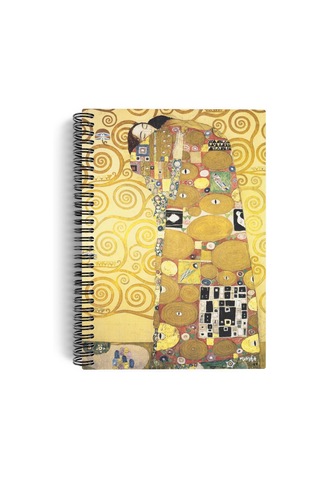 Gustav Klimt/the Embrace, 1905-09 / Spiralli Defter 14 / A5 / Çizgisiz / 100 Sayfa / Sanat