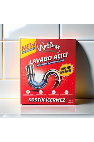 Wellnax Lavabo Açıcı 2x75 G Lavabo Açar, Koku Giderir Kostik İçermez