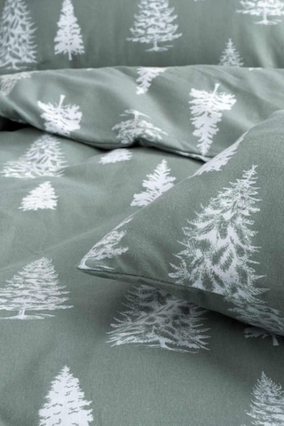 Cotton Collection Kışlık Pazen Tek Kişilik Nevresim Seti Evergreen Renkli