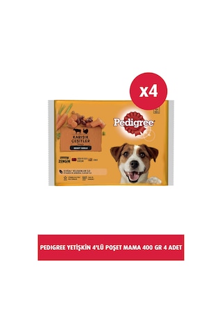 Pedigree Multipack Karışık Etli Pouch Yetişkin Köpek Maması 4 x 100 G