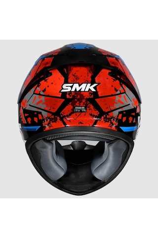 Smk Stellar-s01 Flare Kapalı Kask Gl235 Kırmızı - Mavi