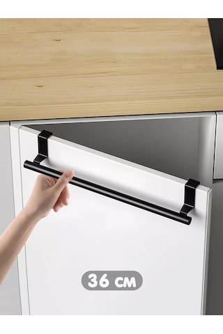 Kastly Kapı İçin Havlu Askı Düzenleyici Mutfak Rafı 151854301 Siyah