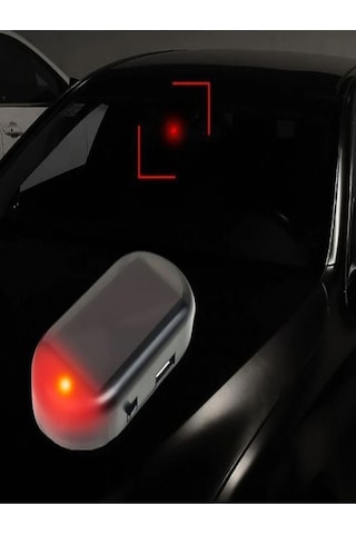Kırmızı Ledli Işık Güneş Enerjisi Ve Usb İle Şarj Edilebilir Caydırıcı Araba Alarm Ledi