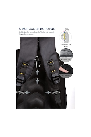 Xmlbayiciniz Av A Dos Orijinal Körüklü Ortopedik Konfor Çok Gözlü Gezi Seyahat Yürüyüş Dağcı Kamp Spor Sırt Çantası 65 Çok Renkli