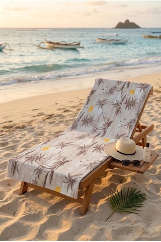 Retro Island Bej Plaj Havlusu 70 X 150 Cm Bej