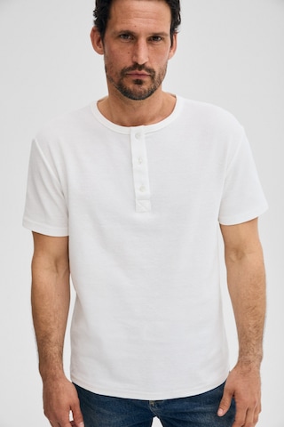 Grimelange Grımelange Calpen Organik Pamuklu Yakası Düğmeli Regular Fit Ekru T-shirt