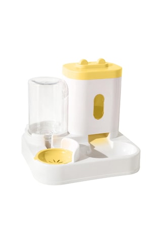 Homyl Tavşanlar Için 2'si 1 Arada Otomatik Pet Suluk Sarı