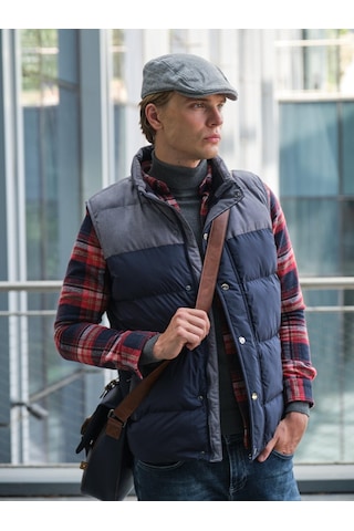 Erkek Slim Fit Lacivert Rüzgar Ve Su Itici Termo Iç Astarlı Nefes Alabilen Yelek Ncs Jeans 4514-Lacivert