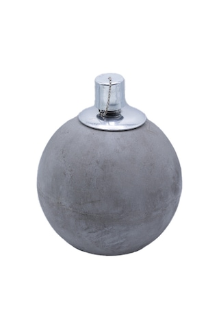 Küçük Beton Yuvarlak Mumluk Gri Çok Renkli
