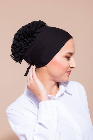 Slikonlu Kaymaz Dikişsiz Fırfırlı Bone Sdfpkdfb1001 Siyah