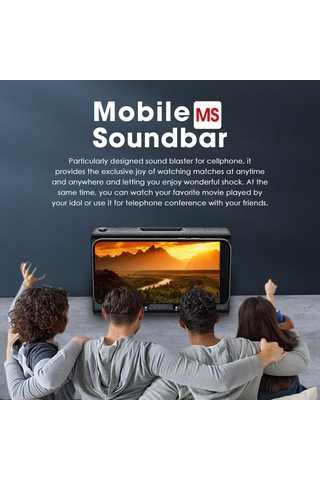 Yifomall Bluedio Ms Kablosuz Entegre Hoparlör - Telefon Tutucu Fonksiyonlu, 6 Saat Çalışma Süresi, Siyah Ses Entegresi