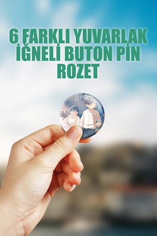Boku No Kokoro No Yabai Yatsu Çanta Süsü Rozet İğneli Buton Rozet Seti 6 Adet Çok Renkli