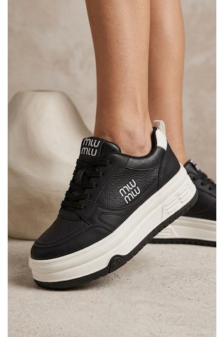 Mlu Mlu Kadın Kışlık Sneaker Su Geçirmez Kaydırmaz Ortopedik Yüksek Taban Siyah
