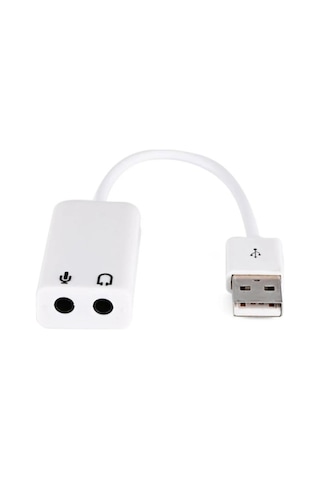Ancheyn 4505 7.1 Kanallı 3.5MM Mikrofon Çevirici Dönüştürücü Adaptör USB Ses Kartı