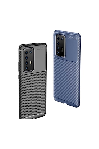 Huawei P40 Pro Kılıf Zore Negro Silikon Kapak Lacivert