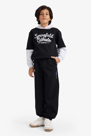 Defacto Erkek Çocuk Oversize Geniş Kalıp Beli Lastikli Baskılı Eşofman Altı G5635a825cwbk81 Siyah-bk81