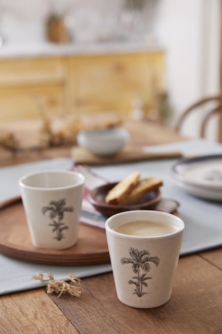 Kütahya Porselen Palmiye 2 Parça Mug Bardak 80794 Çok Renkli