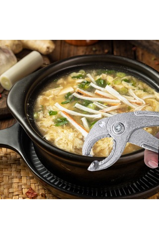 Dayanıklı Mutfak Kelepçesi - Casseroles Ve Koreli Tencereler İçin Ölçekli Ölçekli Yiyecek Klibi Çok Renkli