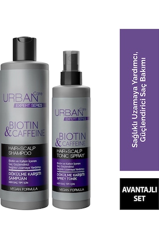 Urban Care Expert Biotin & Kafein Dökülme Karşıtı Şampuan 350 ML + Sprey Tonik 200 ML