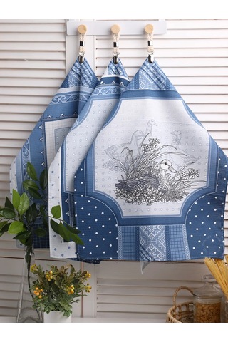 Kuz'kina Hatka 3'lü Mutfak Havlusu Seti 339052829 Mavi